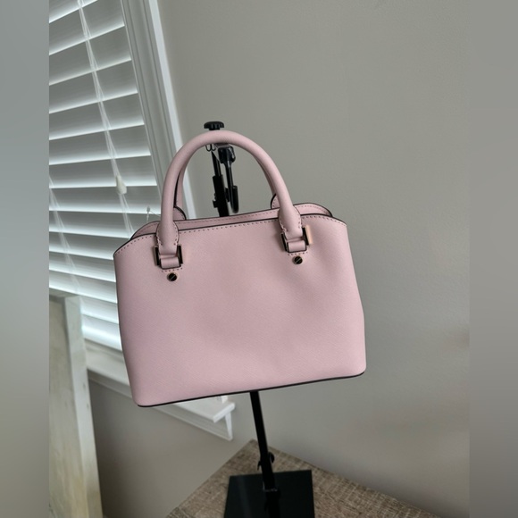 NWT MICHAEL KORS SAVANNAH BLOSSM  SMALL SATCHEL SAFFIANO LEATHER - Picture 4 of 10